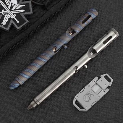Titanium Bolt Action Tactical Pen – TC4 EDC CNC Machined for Writing, Everyday Carry