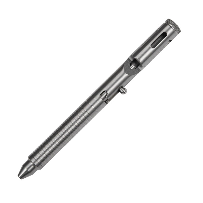 Titanium Bolt Action Tactical Pen – TC4 EDC CNC Machined for Writing, Everyday Carry