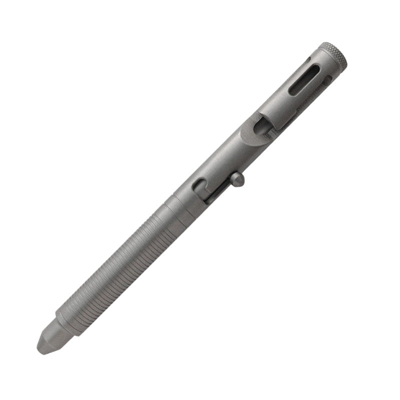 Titanium Bolt Action Tactical Pen – TC4 EDC CNC Machined for Writing, Everyday Carry
