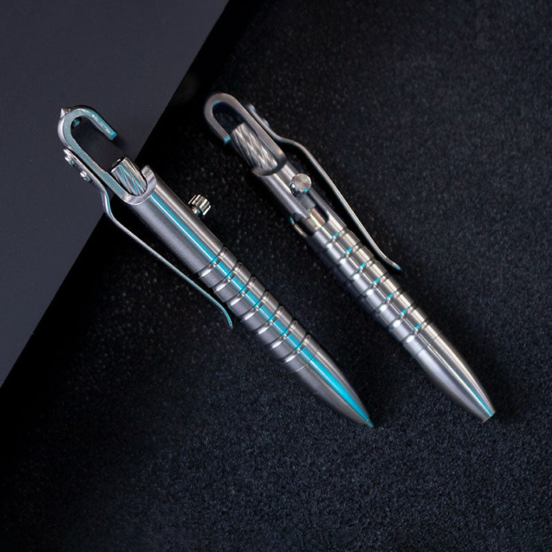 Titanium Bolt Action Tactical Pen – Ultimate GR5 with Waterproof EDC with Secure Hook
