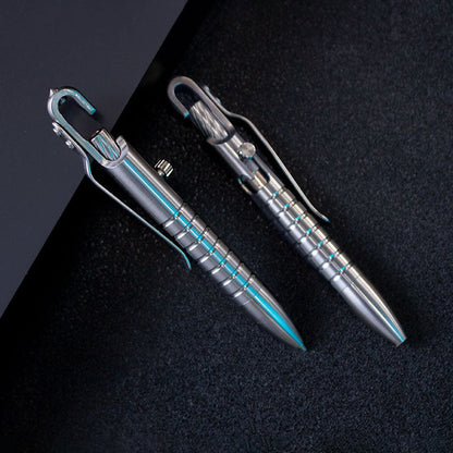 Titanium Bolt Action Tactical Pen – Ultimate GR5 with Waterproof EDC with Secure Hook