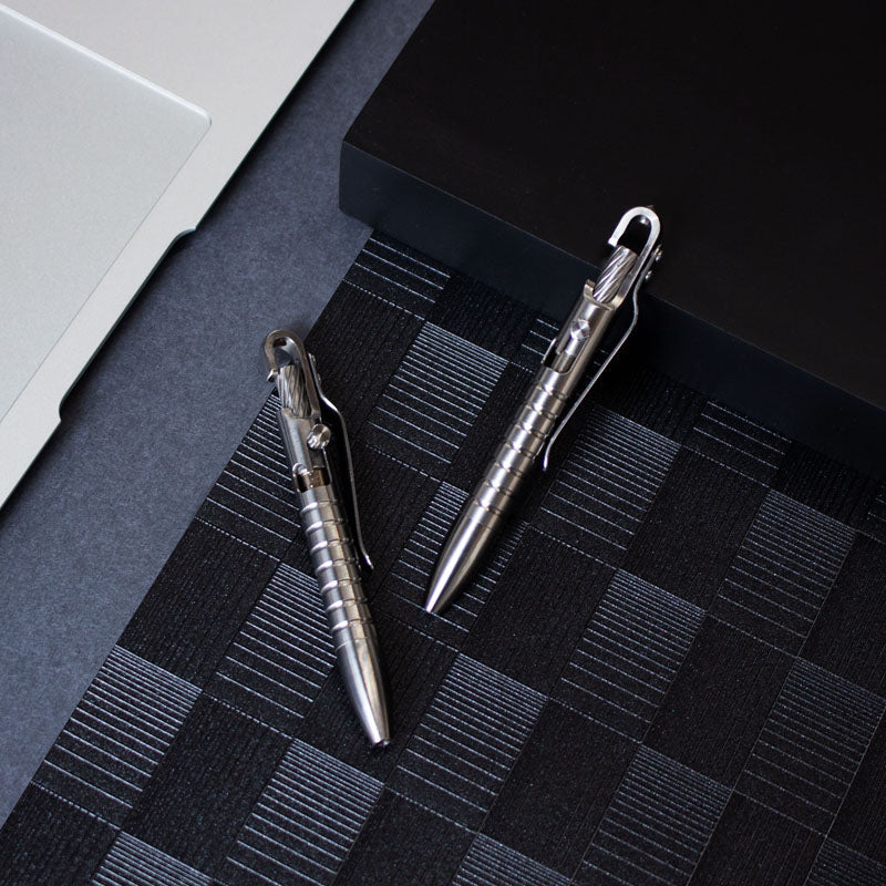 Titanium Bolt Action Tactical Pen – Ultimate GR5 with Waterproof EDC with Secure Hook