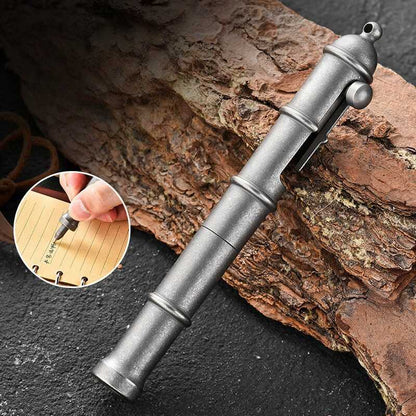 Titanium Bolt Action Tactical Pen – Vintage - EDC Writing & Self-Defense Tool