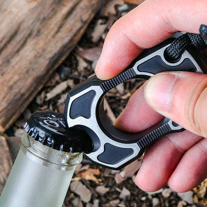 Titanium Bottle Opener Knuckles – EDC with TC4 Ring Multi-Function Self Defense Tool