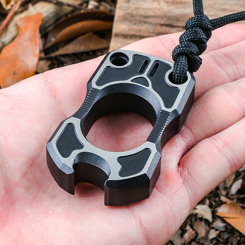 Titanium Bottle Opener Knuckles – EDC with TC4 Ring Multi-Function Self Defense Tool