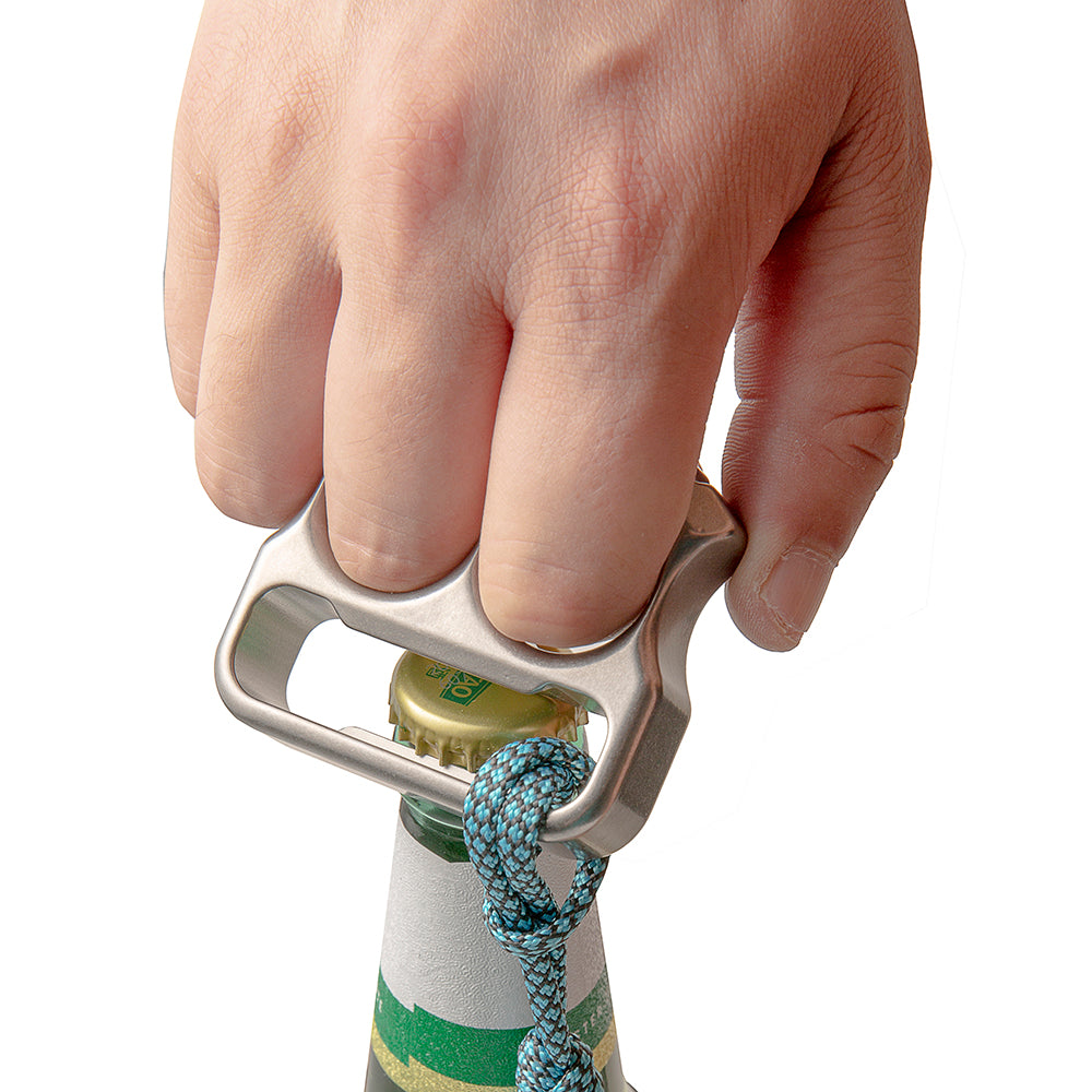 Titanium Bottle Opener Knuckles – EDC with TC4 Two Finger 18mm 115g Sandblasted