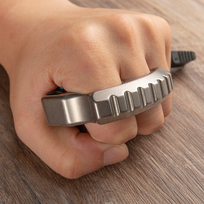 Titanium Bottle Opener Knuckles – EDC with TC4 Two Finger 18mm 115g Sandblasted