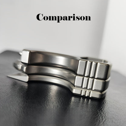 Titanium Bottle Opener Knuckles – TC4 Alloy Multi-Tool Ring with Self Defense Spike