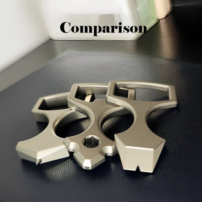 Titanium Bottle Opener Knuckles – TC4 Alloy Multi-Tool Ring with Self Defense Spike