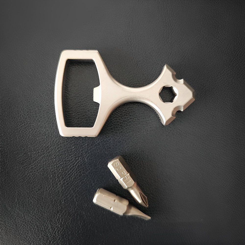 Titanium Bottle Opener Knuckles – TC4 Alloy Multi-Tool Ring with Self Defense Spike