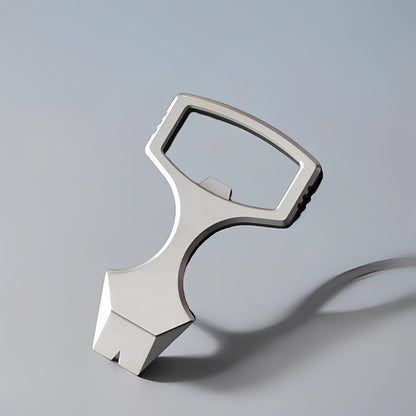 Titanium Bottle Opener Knuckles – TC4 Alloy Multi-Tool Ring with Self Defense Spike