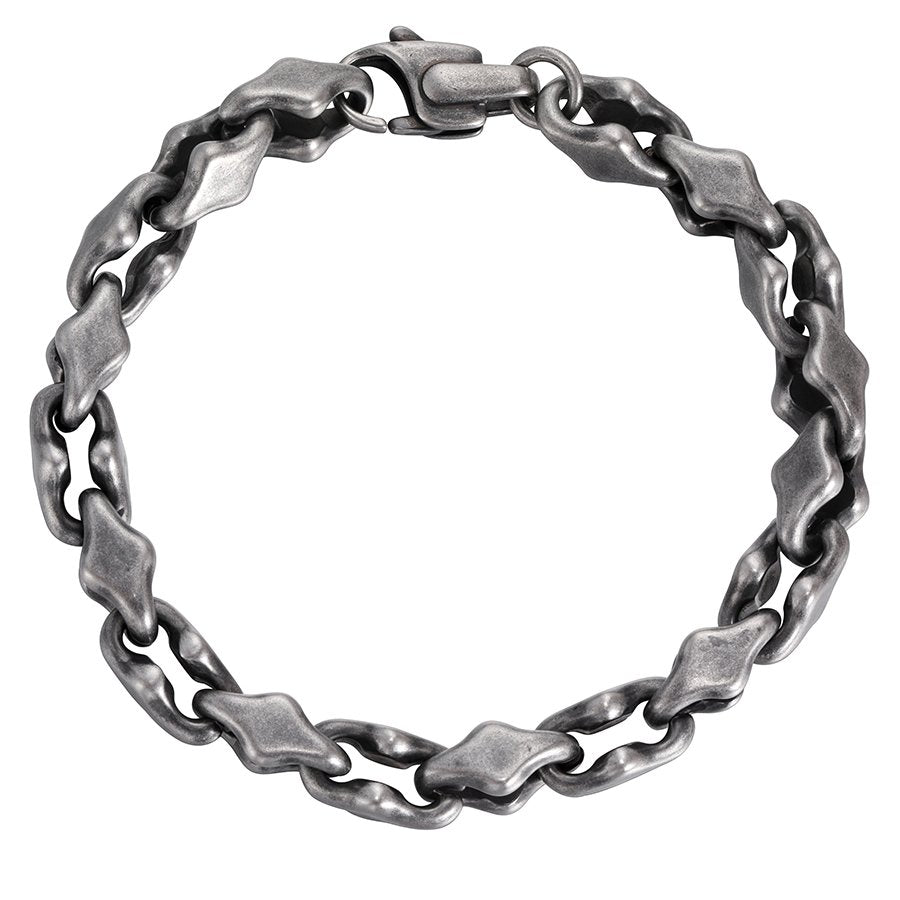 Titanium Bracelet – Midnight Starfall Matte Steel Unisex Cuff with Hip-Hop Style