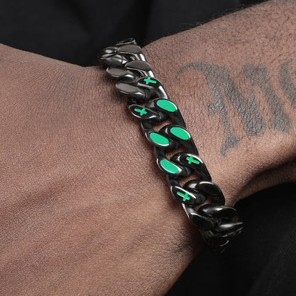 Titanium Bracelet – VortexLink Cuban with Dual-Sided Steel with Reversible Design