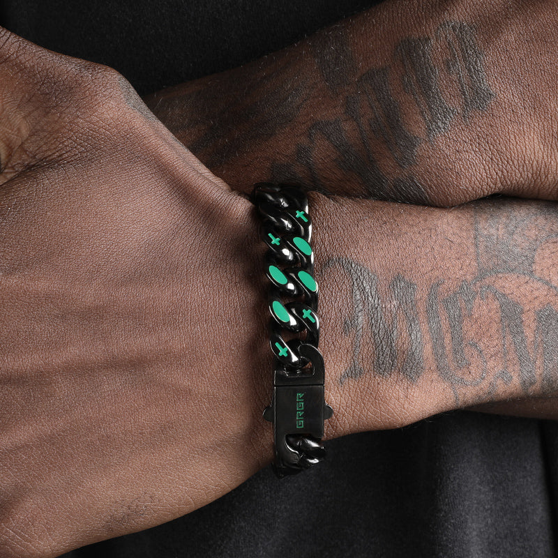 Titanium Bracelet – VortexLink Cuban with Dual-Sided Steel with Reversible Design