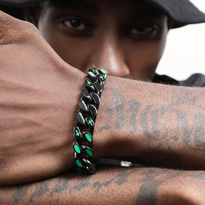 Titanium Bracelet – VortexLink Cuban with Dual-Sided Steel with Reversible Design