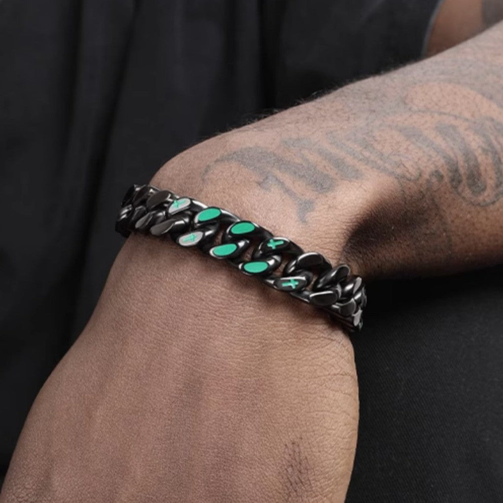 Titanium Bracelet – VortexLink Cuban with Dual-Sided Steel with Reversible Design