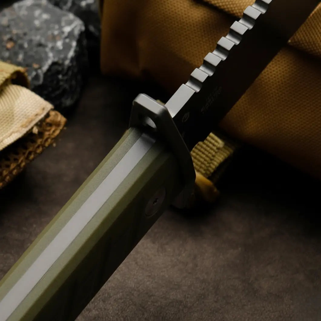 Titanium Bushcraft Knife – Survival Fixed Blade 7Cr Steel Coating Hunting Camping Tactical