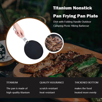 Titanium Camping Skillet – AeroTitan Lightweight Foldable with Pure Pan
