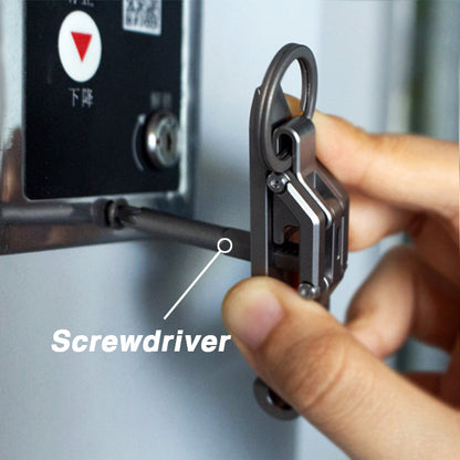 Titanium EDC Keychain Tool – K-Smart 1.0 Multi with 11-in-1 with Quick-Release Mechanism
