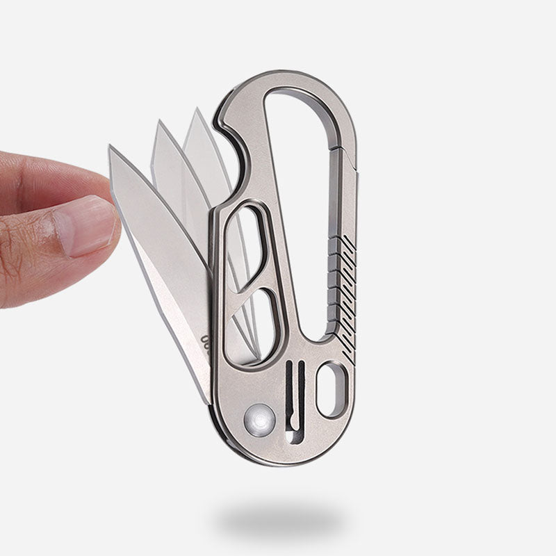 Titanium EDC Knife – EdgeKey Multi-Function Keychain with M390 or 8Cr13MoV Steel