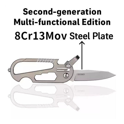 Titanium EDC Knife – EdgeKey Multi-Function Keychain with M390 or 8Cr13MoV Steel