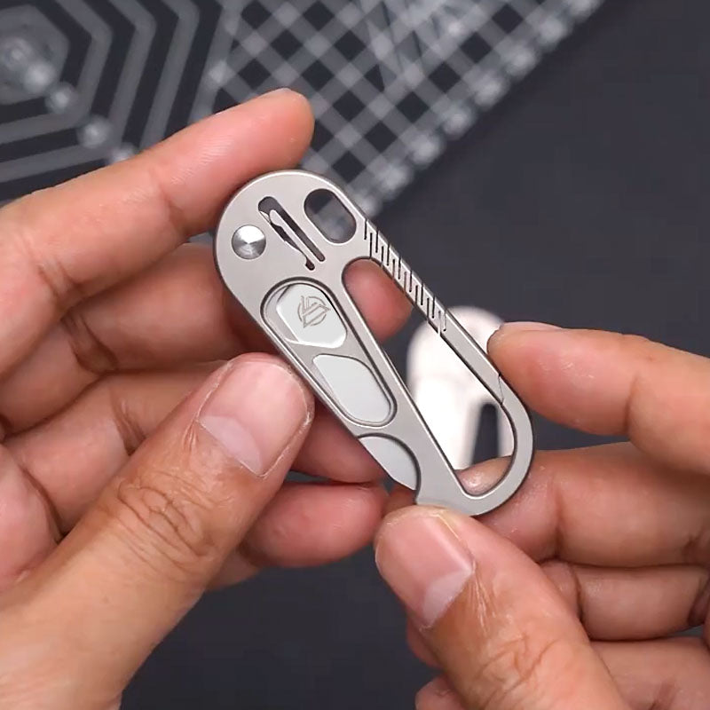 Titanium EDC Knife – EdgeKey Multi-Function Keychain with M390 or 8Cr13MoV Steel