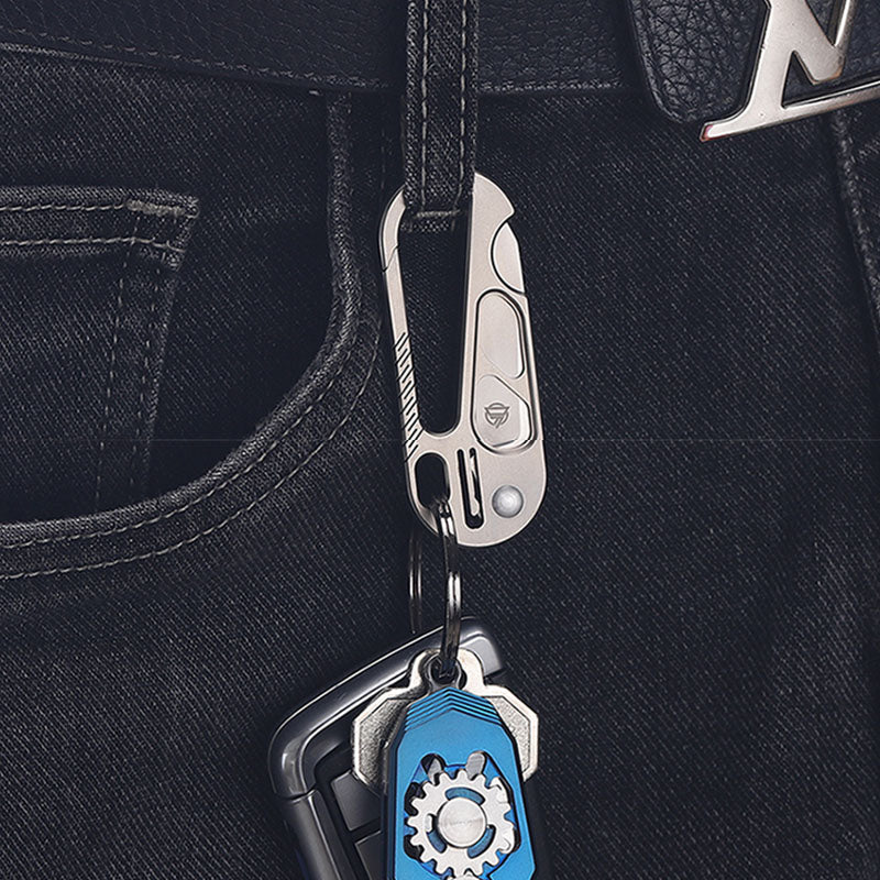 Titanium EDC Knife – EdgeKey Multi-Function Keychain with M390 or 8Cr13MoV Steel