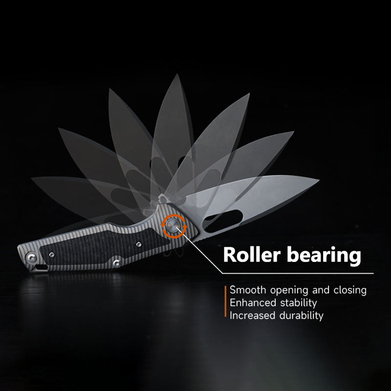 Titanium EDC Knife – Shadow Blade with M390 Steel Blade with Precision Engineering
