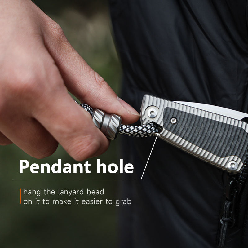 Titanium EDC Knife – Shadow Blade with M390 Steel Blade with Precision Engineering