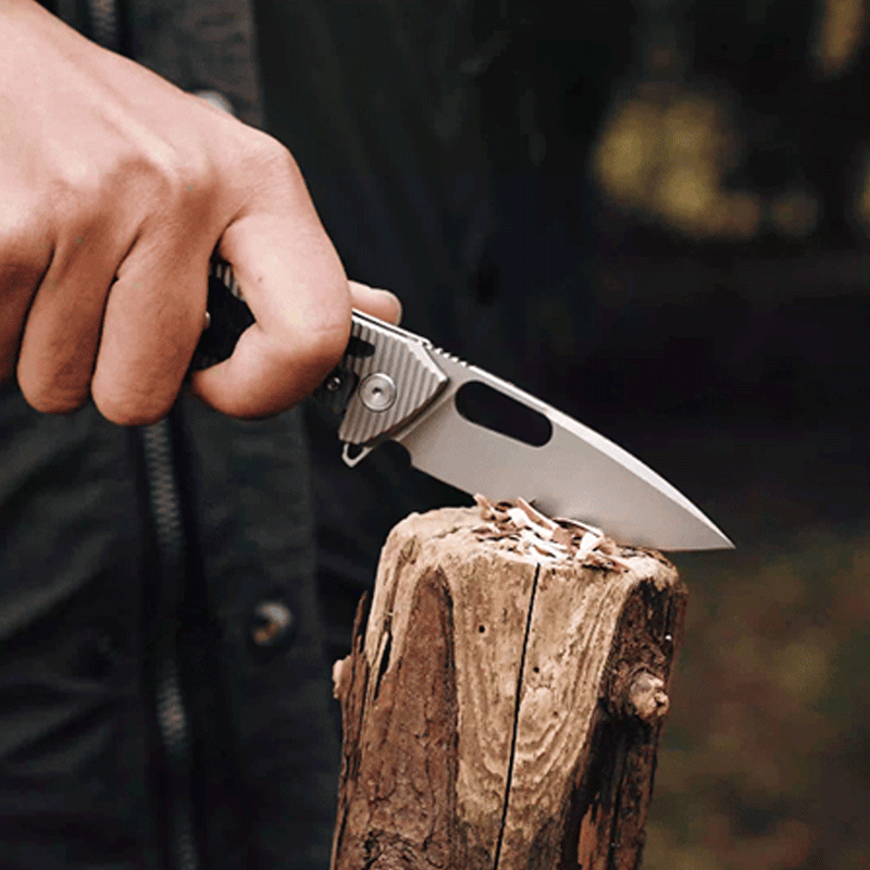 Titanium EDC Knife – Shadow Blade with M390 Steel Blade with Precision Engineering