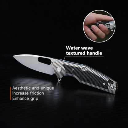 Titanium EDC Knife – Shadow Blade with M390 Steel Blade with Precision Engineering