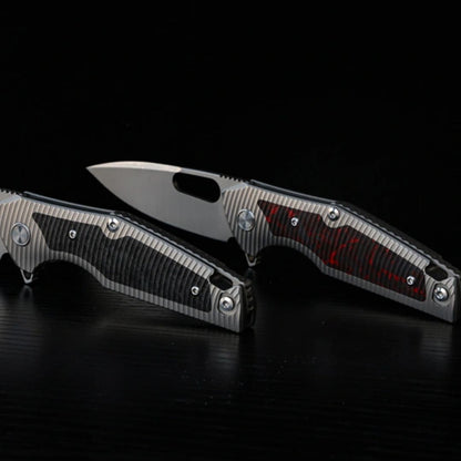Titanium EDC Knife – Shadow Blade with M390 Steel Blade with Precision Engineering