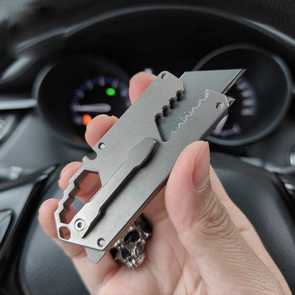 Titanium EDC Knife – Wasp-Sting Tactical with TC4 Quick-Change Blade with Multi-Tool