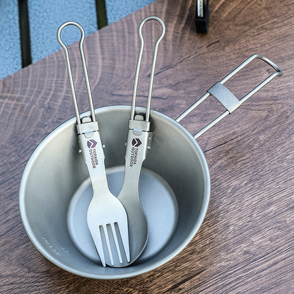 Titanium EDC Multi-Tool – Featherlight Feast Ultralight Folding Utensil Set