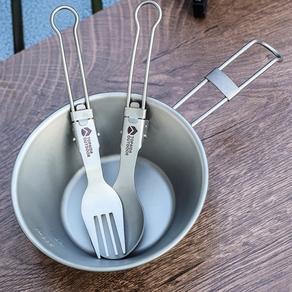 Titanium EDC Multi-Tool – Featherlight Feast Ultralight Folding Utensil Set