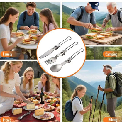 Titanium EDC Multi-Tool – Featherlight Feast Ultralight Folding Utensil Set