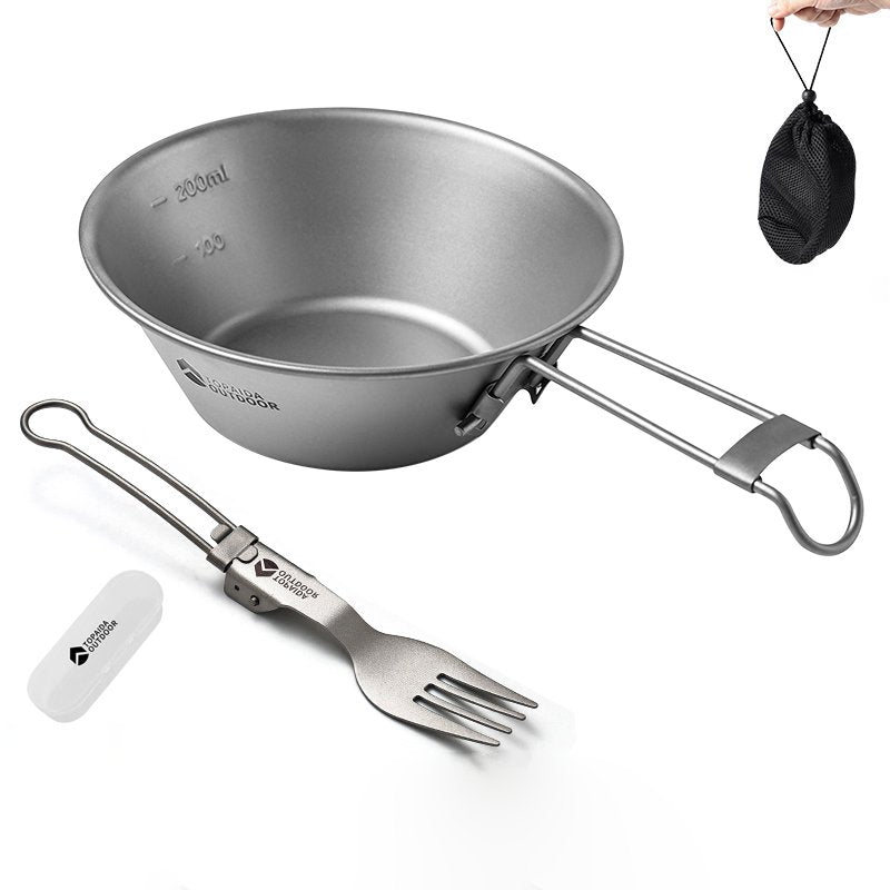 Titanium EDC Multi-Tool – Featherlight Feast Ultralight Folding Utensil Set