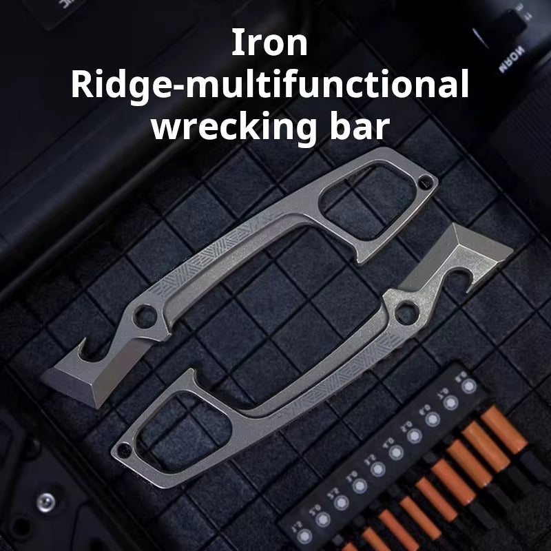 Titanium EDC Multi-Tool – Ironclad Pry - Bar with TC21 Alloy 7mm Thick