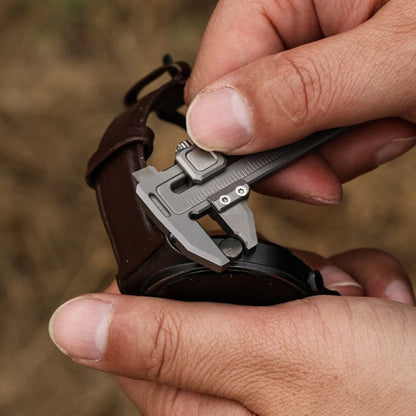 Titanium EDC Multi-Tool – TiCal Pro GR5 Mini Caliper with 9-in-1 -Function Measurement