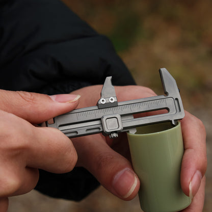 Titanium EDC Multi-Tool – TiCal Pro GR5 Mini Caliper with 9-in-1 -Function Measurement