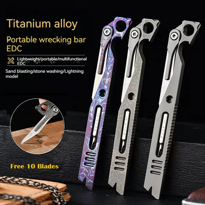 Titanium EDC Pry Bar – IronClad 9-in-1 Pocket with Aerospace-Grade Multi-Tool