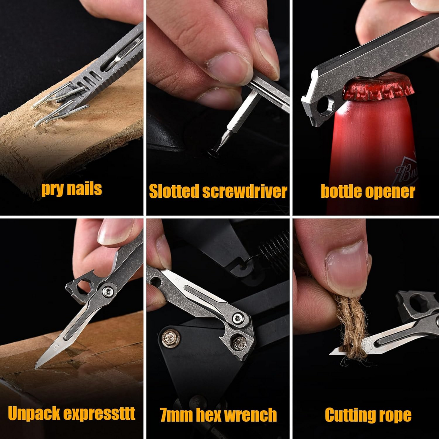 Titanium EDC Pry Bar – IronClad 9-in-1 Pocket with Aerospace-Grade Multi-Tool