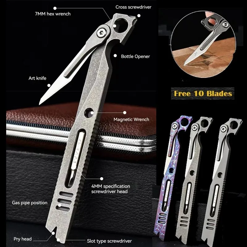 Titanium EDC Pry Bar – IronClad 9-in-1 Pocket with Aerospace-Grade Multi-Tool