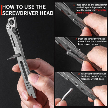 Titanium EDC Pry Bar – IronClad 9-in-1 Pocket with Aerospace-Grade Multi-Tool