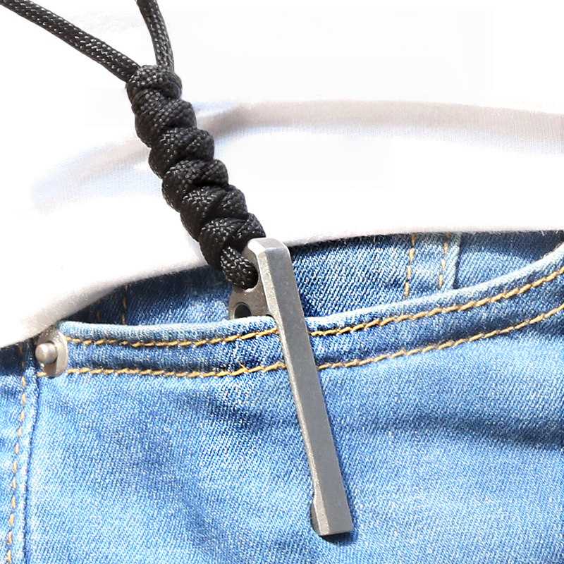 Titanium EDC Pry Bar – Mini with Multi-Function Tool Bottle Opener & Self-Defense Carry