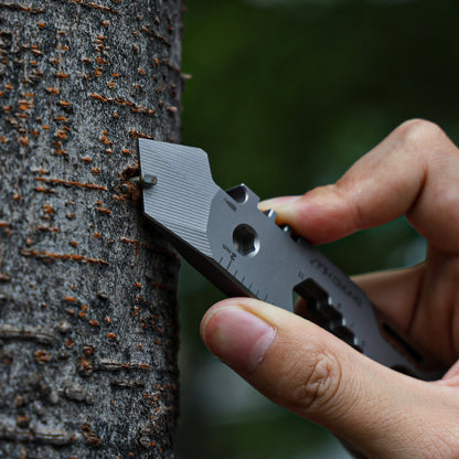 Titanium EDC Pry Bar – Multi-Tool Multi-Tool 10-in-1 Survival Tool Keychain Tool Camping