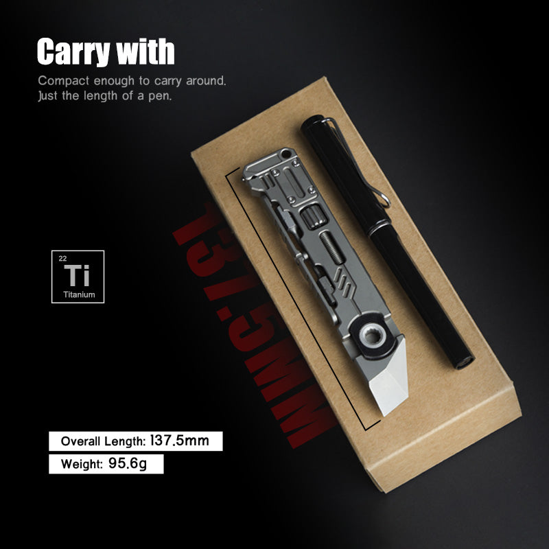 Titanium EDC Pry Bar – PryMax 2.0 All-in-1 Multi-Function with GR5