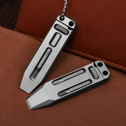 Titanium EDC Pry Bar – The Alix Multi-Tool with 4-in-1 Tool for Desk Breaks, Collecting