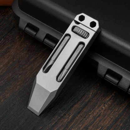 Titanium EDC Pry Bar – The Alix Multi-Tool with 4-in-1 Tool for Desk Breaks, Collecting