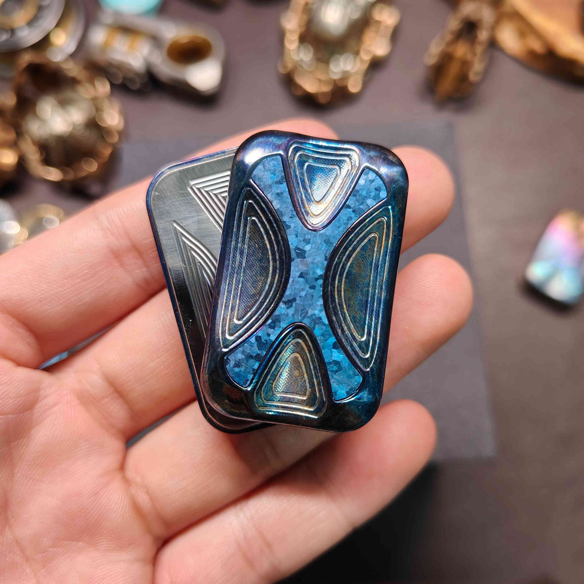 Titanium Fidget Slider – Infinite Position Vibration Feedback